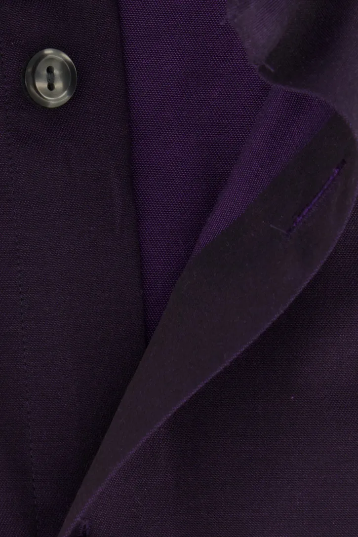 Eton business overhemd wijde fit effen aubergine