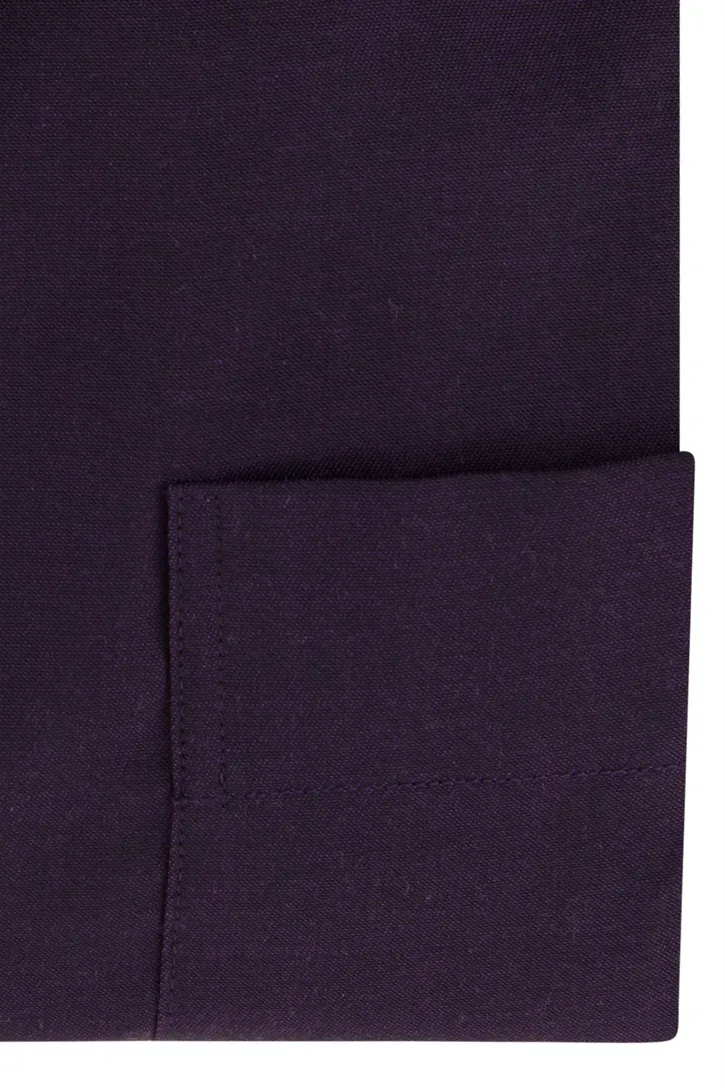 Eton business overhemd wijde fit effen aubergine