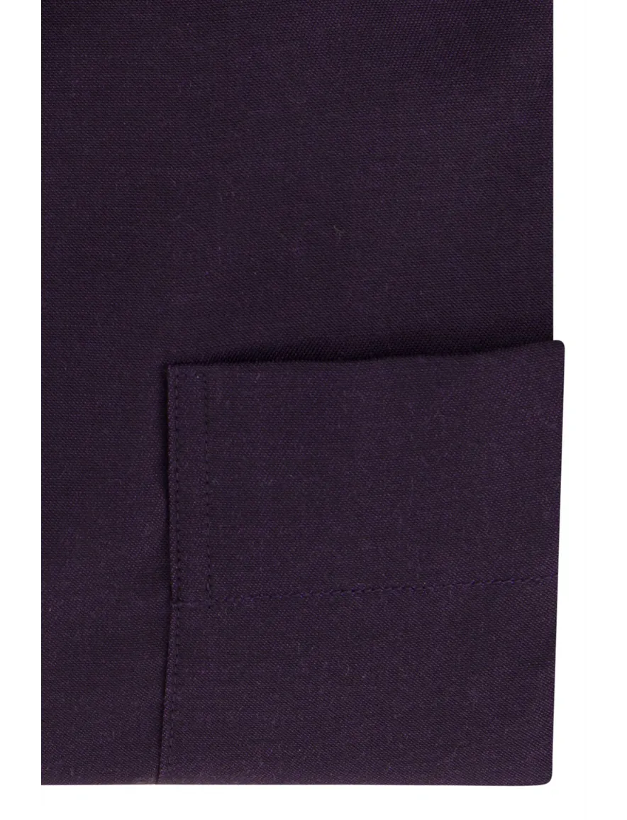 Eton overhemd Classic Fit effen aubergine