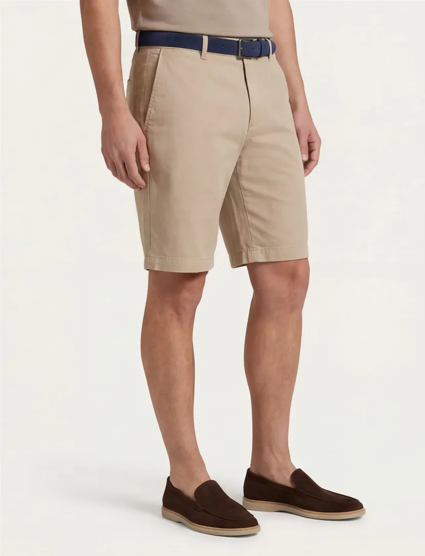Brax Bermuda beige effen