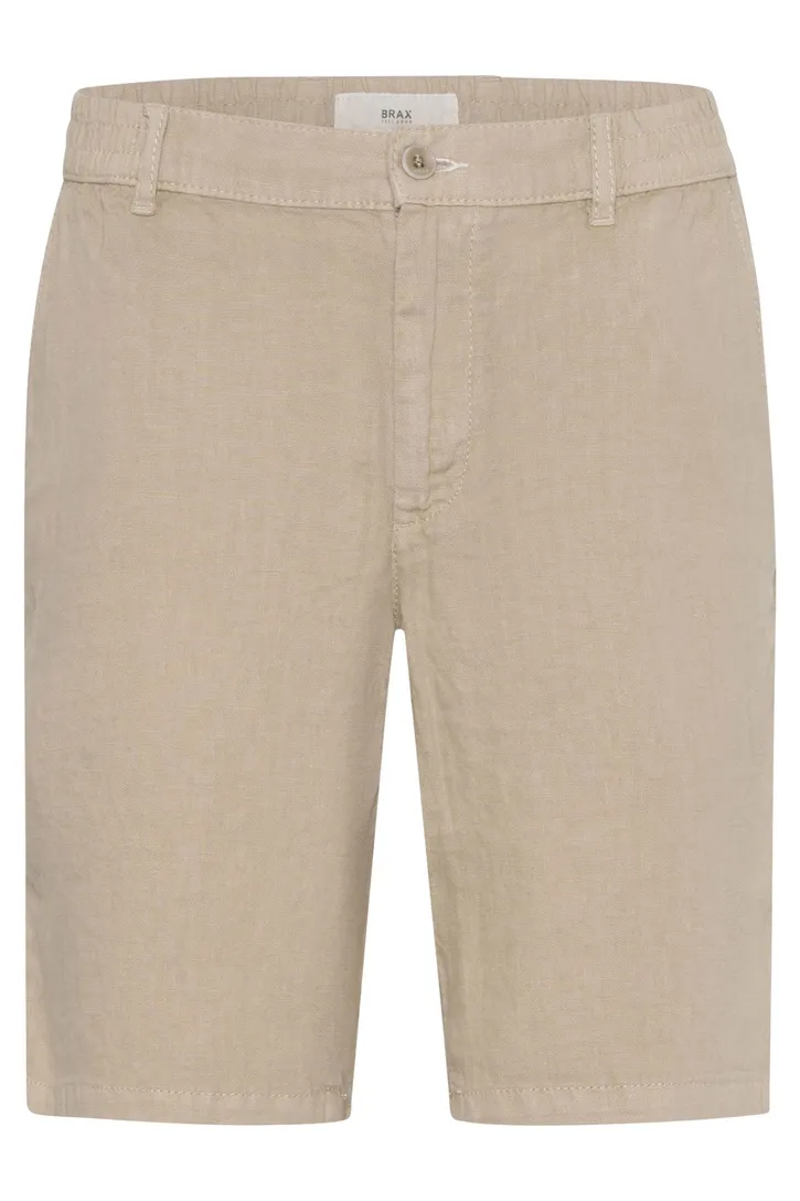 Brax korte broek beige linnen normale fit