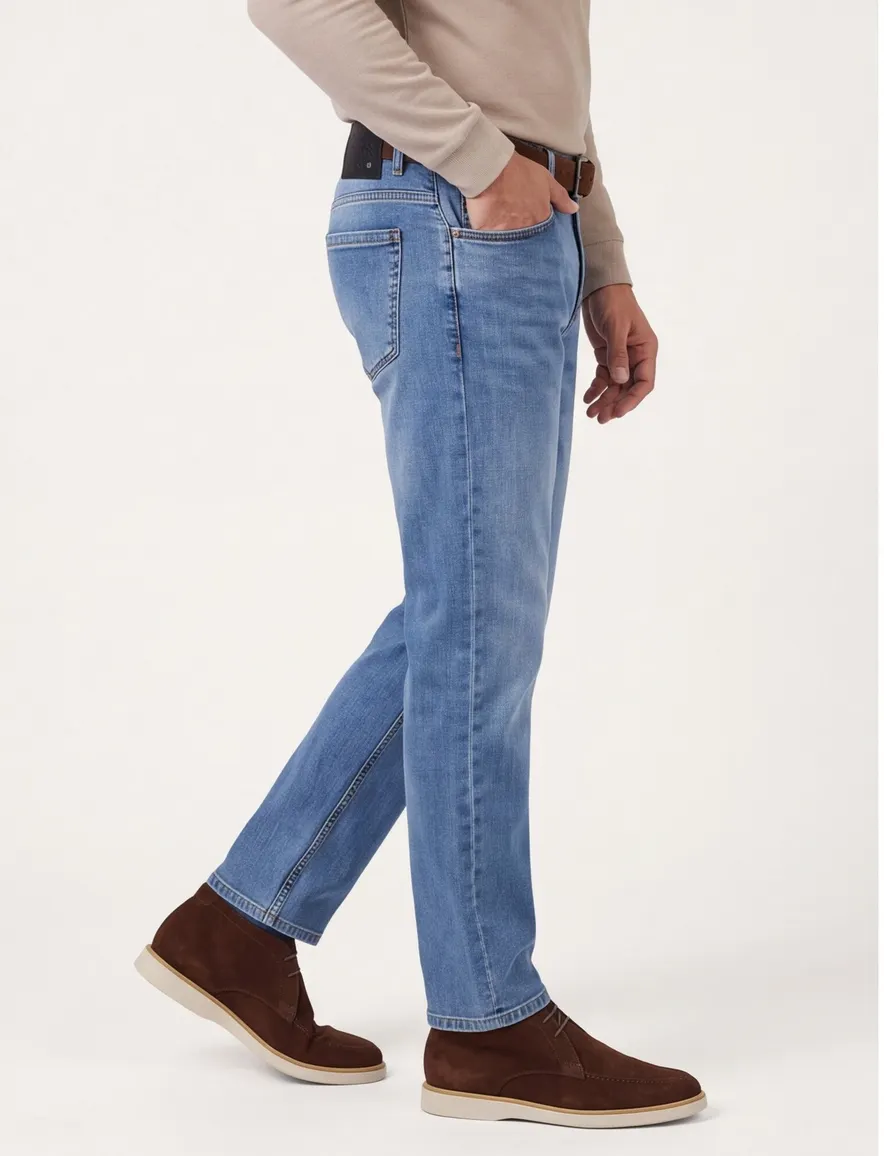 Hiltl regular fit jeans lichtblauw stretch
