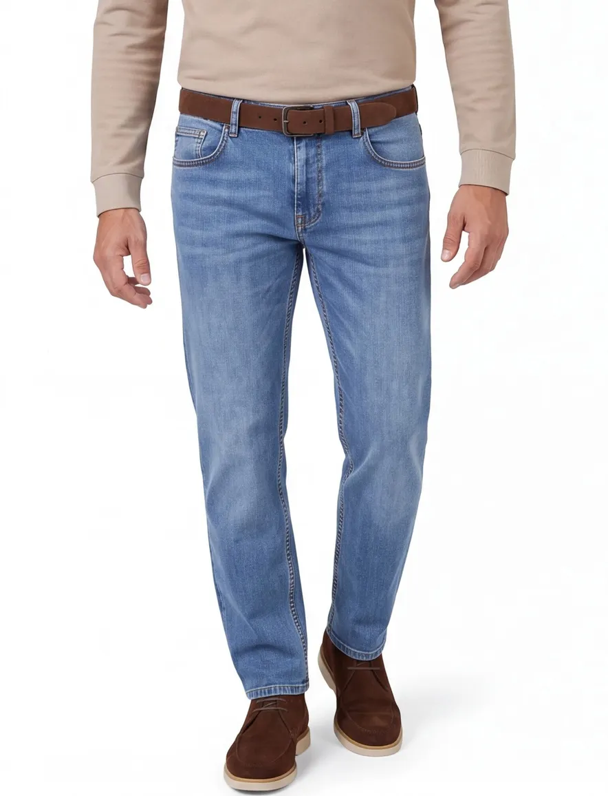 Hiltl regular fit jeans lichtblauw stretch