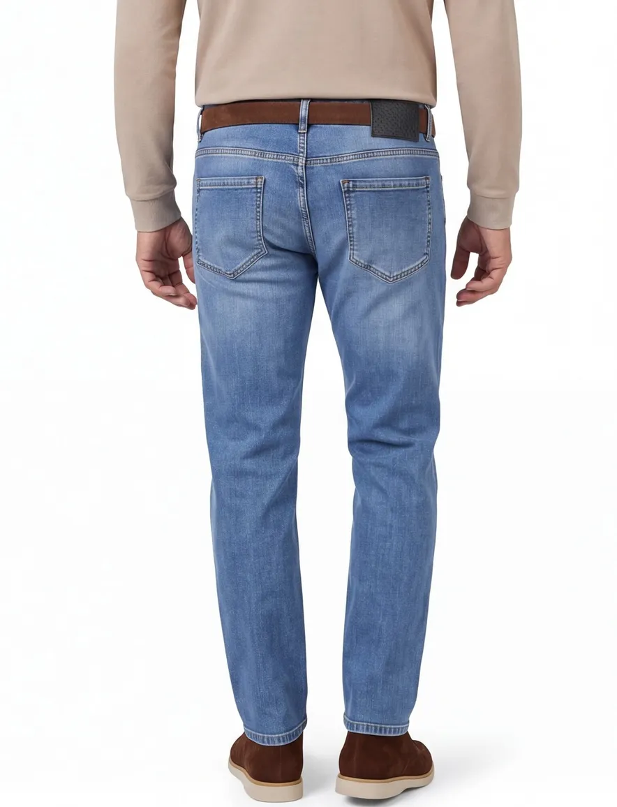 Hiltl regular fit jeans lichtblauw stretch