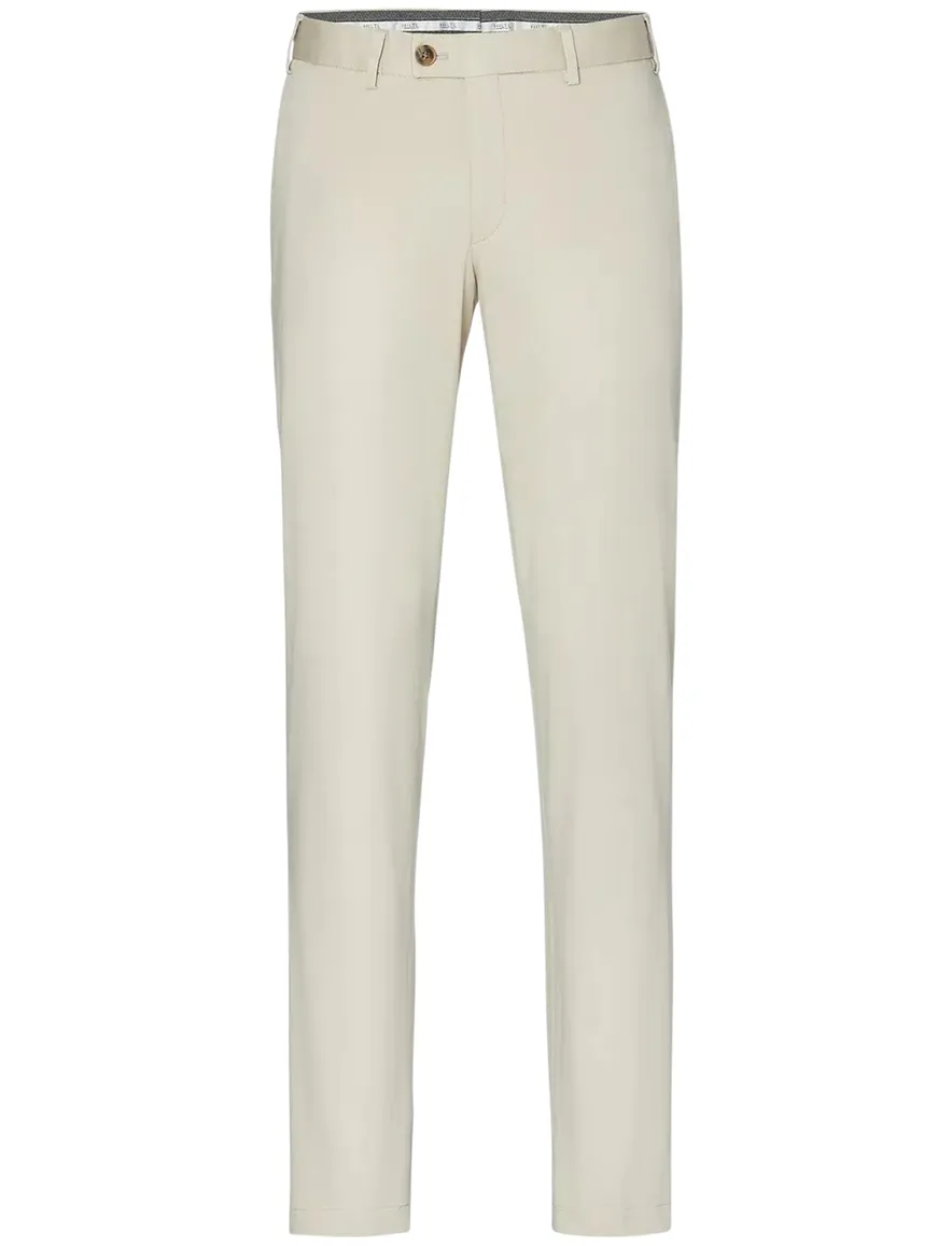 katoenen Hiltl Pantalon creme normale fit effen