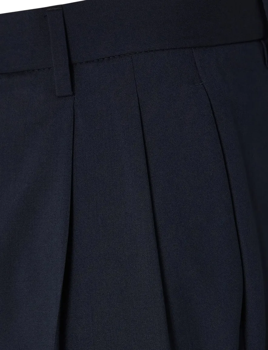 Hiltl wollen pantalon donkerblauw effen wol