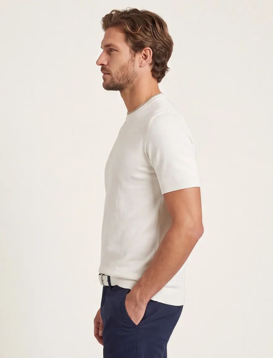 Cast Iron t-shirt wit ronde hals