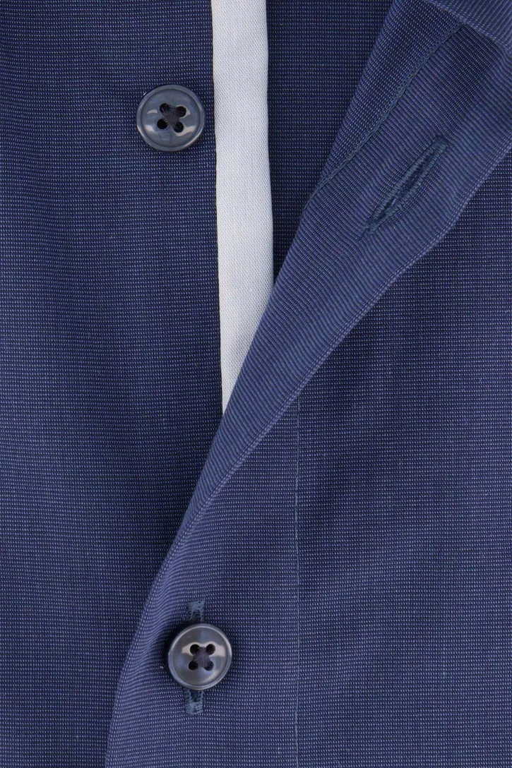 Luxor Modern Fit Olymp overhemd korte mouw donkerblauw effen