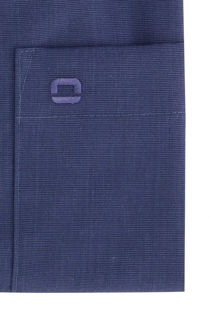 Luxor Modern Fit Olymp overhemd korte mouw donkerblauw effen
