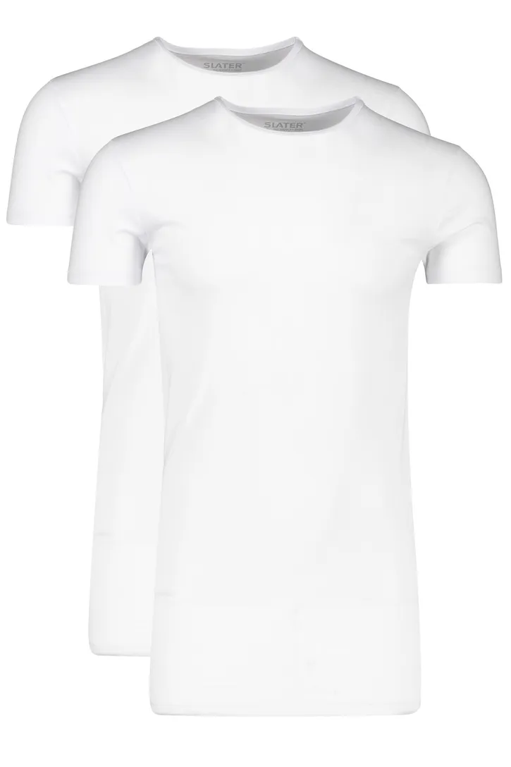 T-shirt KM extra lang ml 7 Slater wit
