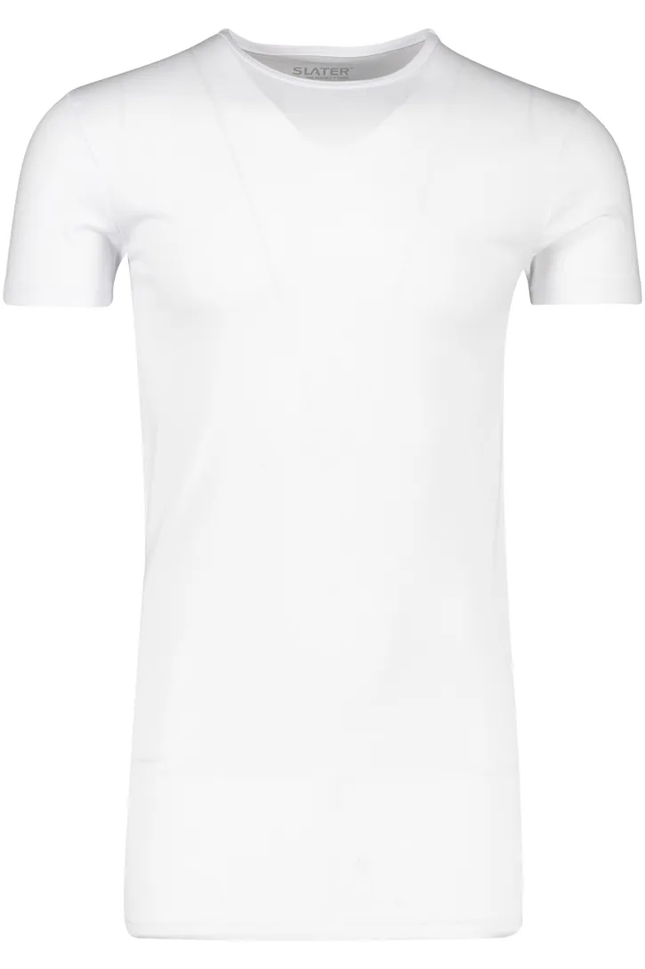 T-shirt KM extra lang ml 7 Slater wit