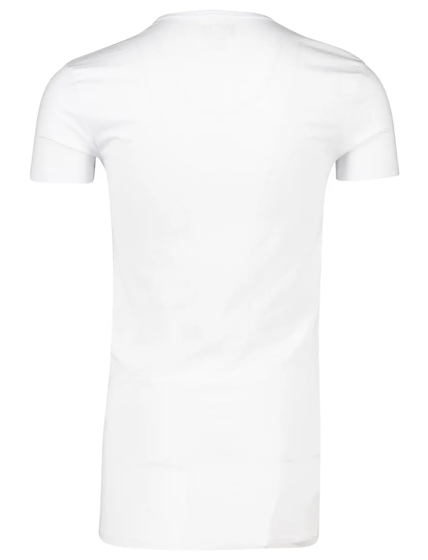 Slater t-shirt wit katoen extra long fit 2-pack