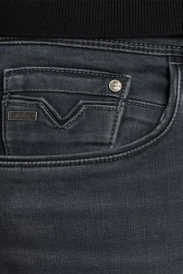 katoenen Vanguard jeans blauw effen slim fit