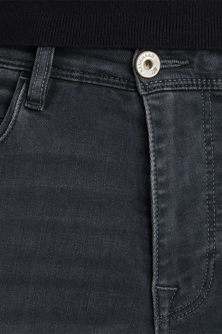 katoenen Vanguard jeans blauw effen slim fit