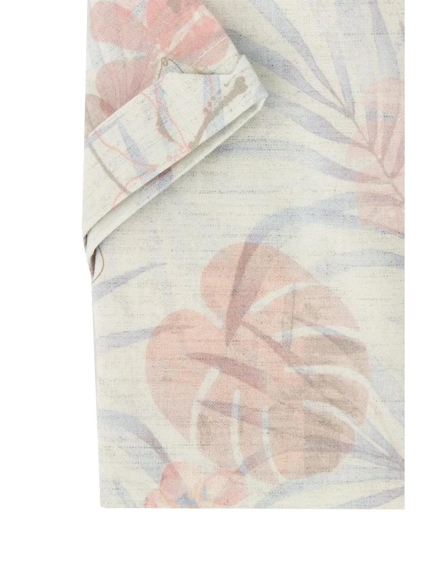 Vanguard overhemd korte mouw bloemen