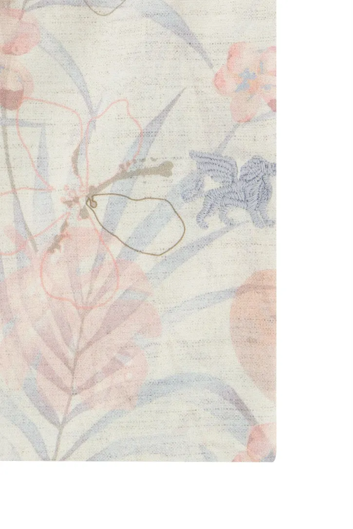 katoenen Vanguard overhemd korte mouw bloemen