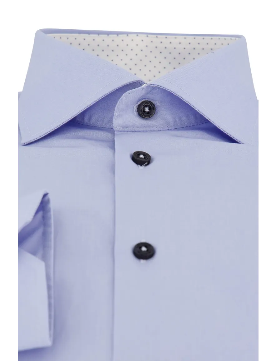 Ledub business overhemd mouwlengte 7 Modern Fit New lichtblauw effen