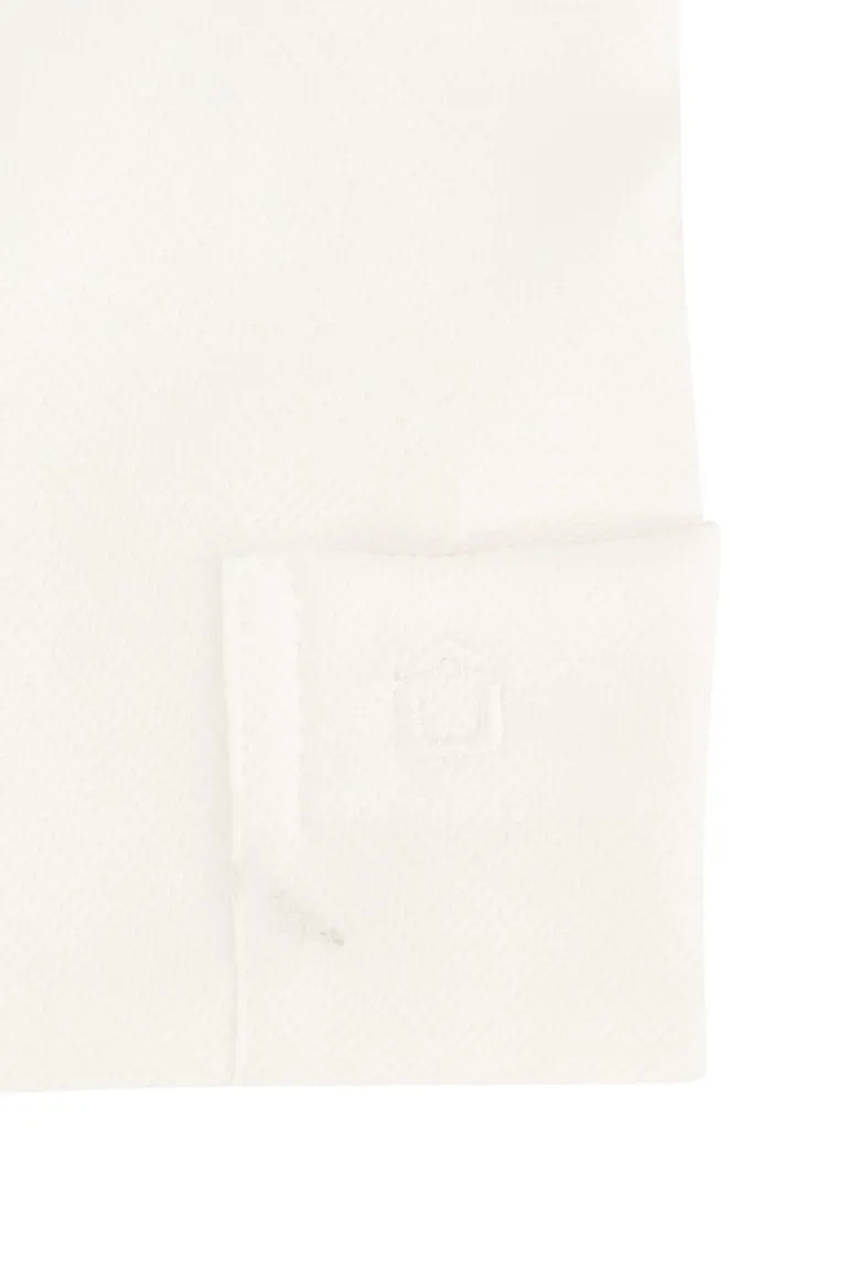 Ledub overhemd korte mouw Modern Fit wit effen