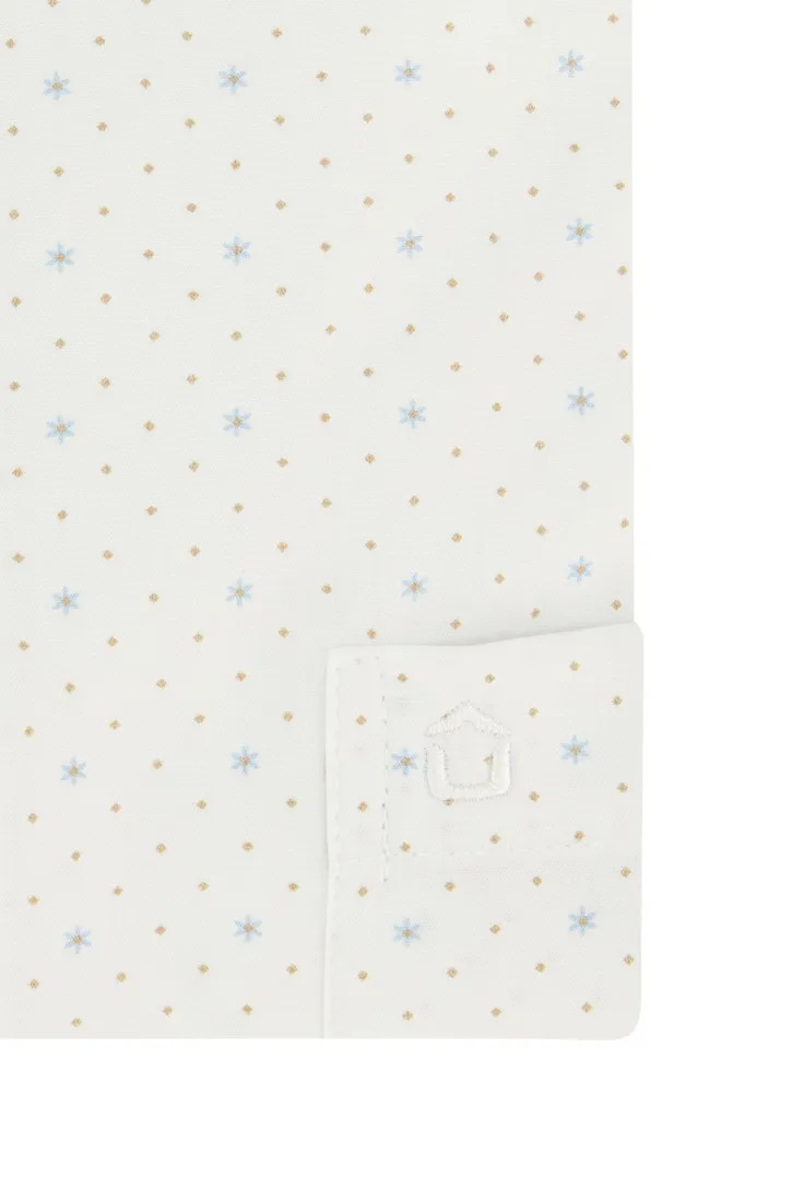 Ledub modern fit overhemd wit korte mouw
