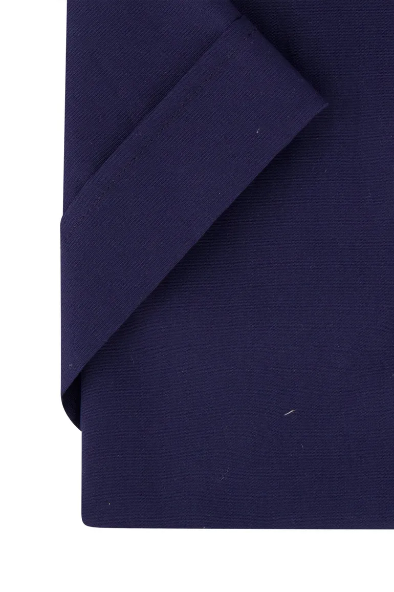 Ledub overhemd donkerblauw effen