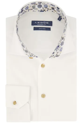 Ledub Ledub Modern Fit overhemd strijkvrij wit