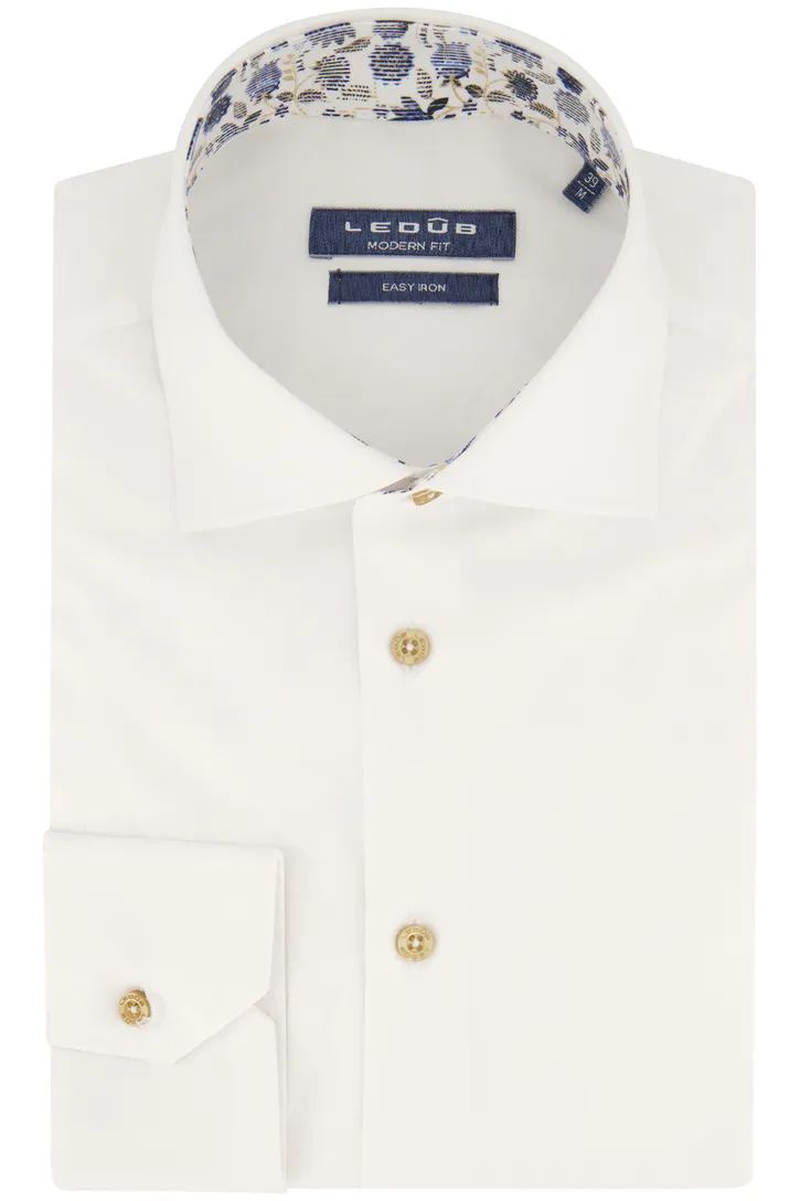 Overhemd Ledub Modern Fit wit