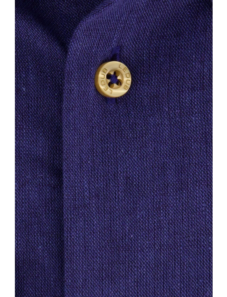 Ledub overhemd donkerblauw button-down