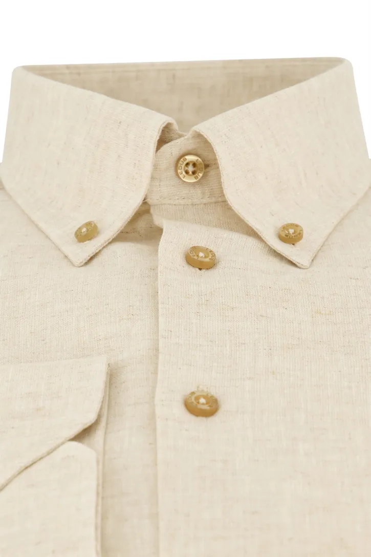 Ledub premium quality overhemd Modern Fit beige