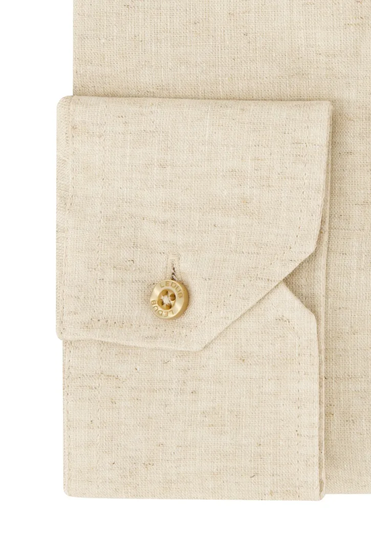 Ledub premium quality overhemd Modern Fit beige