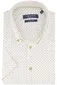 Ledub overhemd korte mouw wit geprint button down
