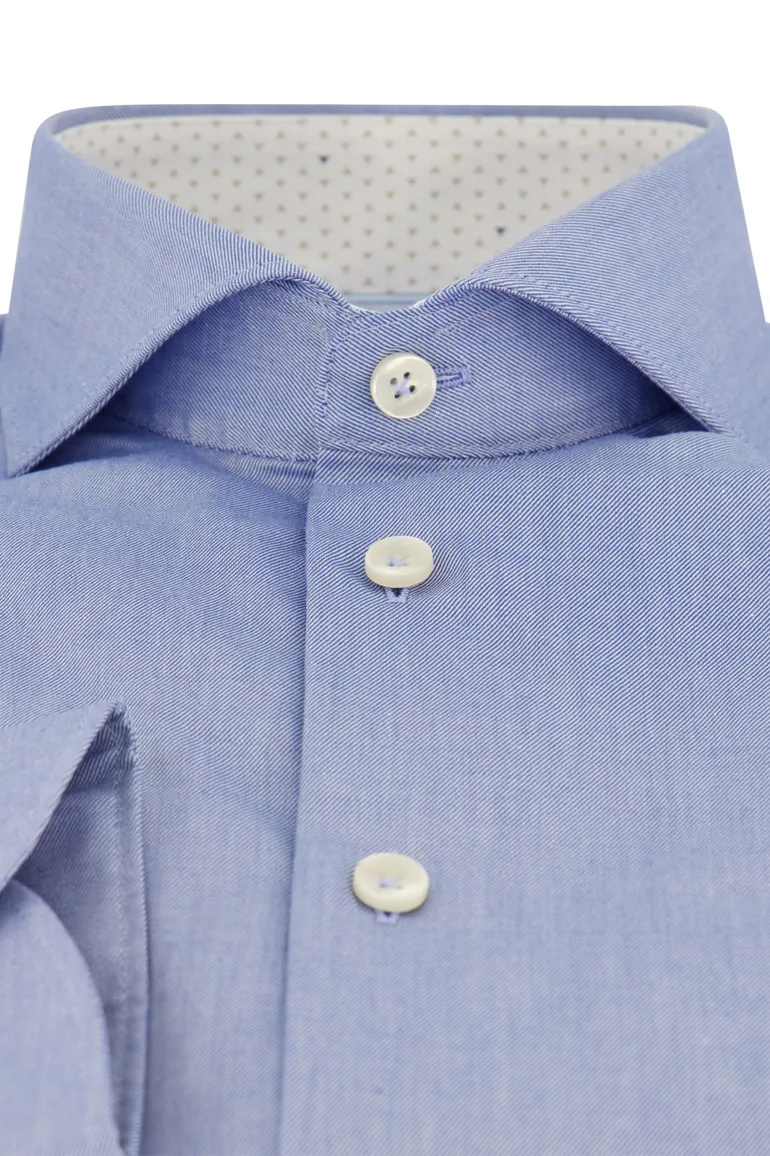 Overhemd Tailored Fit John Miller blauw katoen