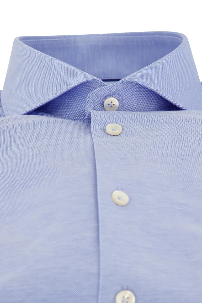 John Miller overhemd slim fit effen blauw katoen