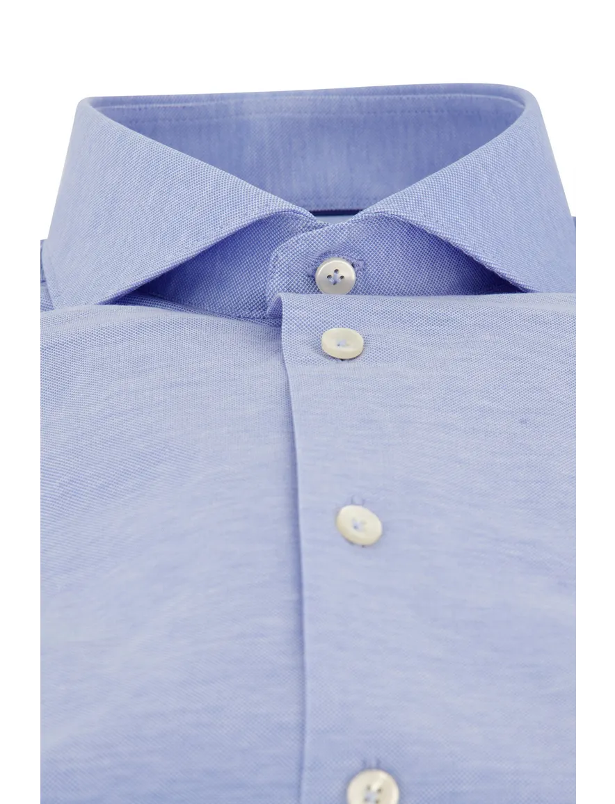John Miller overhemd slim fit effen blauw katoen
