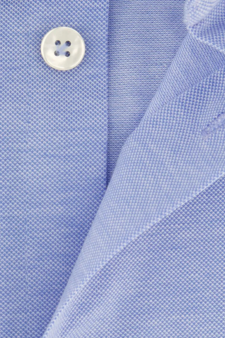 John Miller overhemd slim fit effen blauw katoen