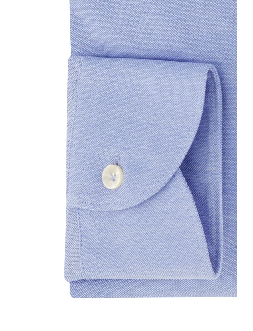 John Miller overhemd slim fit effen blauw katoen