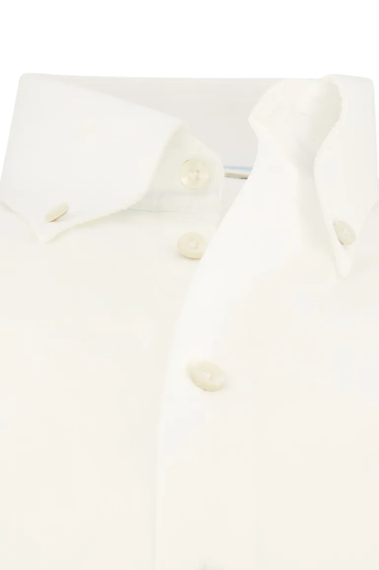 John Miller overhemd wit effen button-down