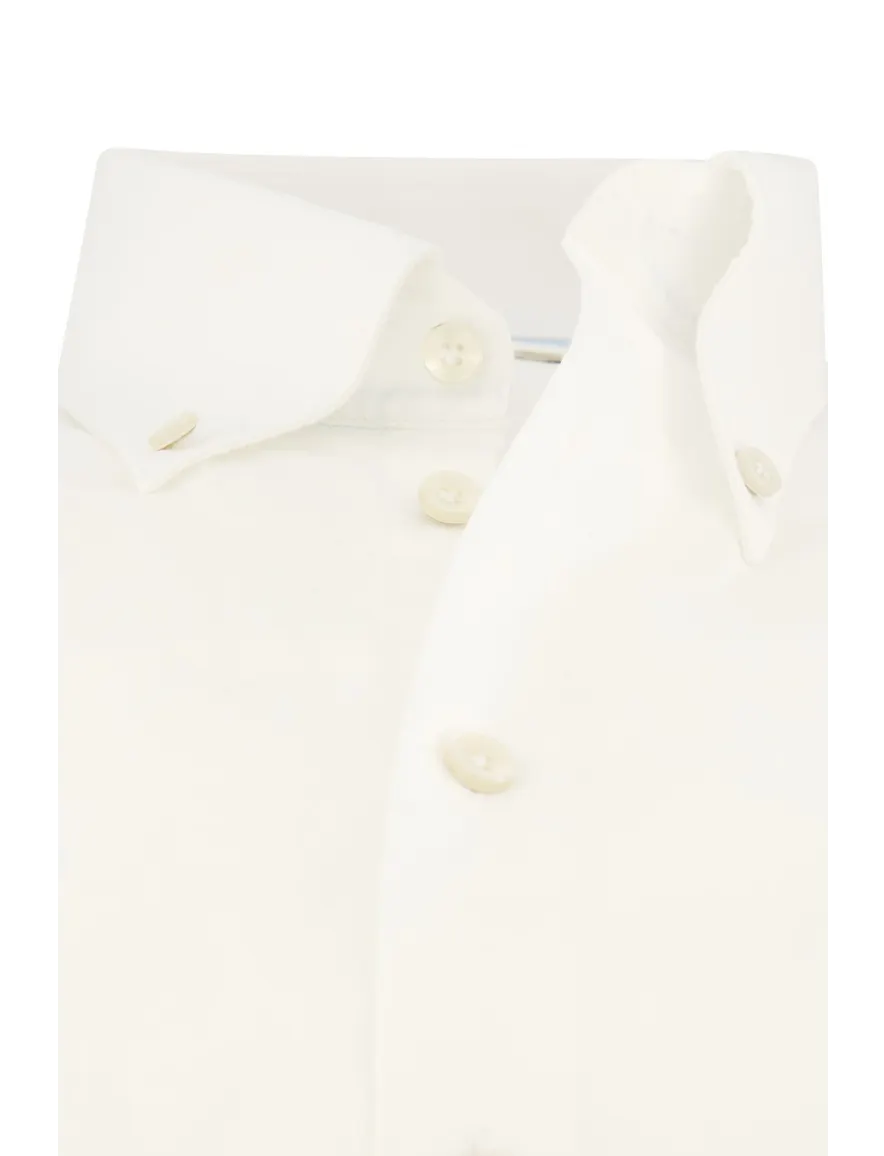 John Miller overhemd wit effen button-down