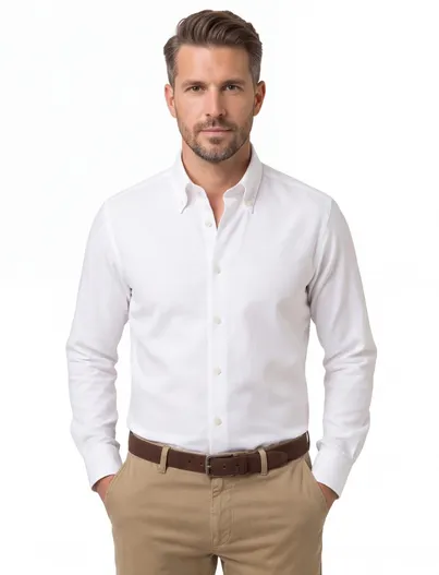 John Miller Katoenen John Miller overhemd Tailored Fit wit