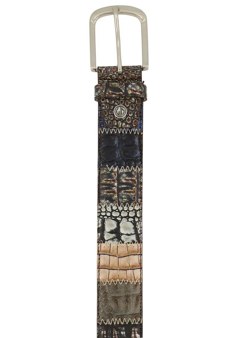 Riem Lindenmann patchwork bruin leer
