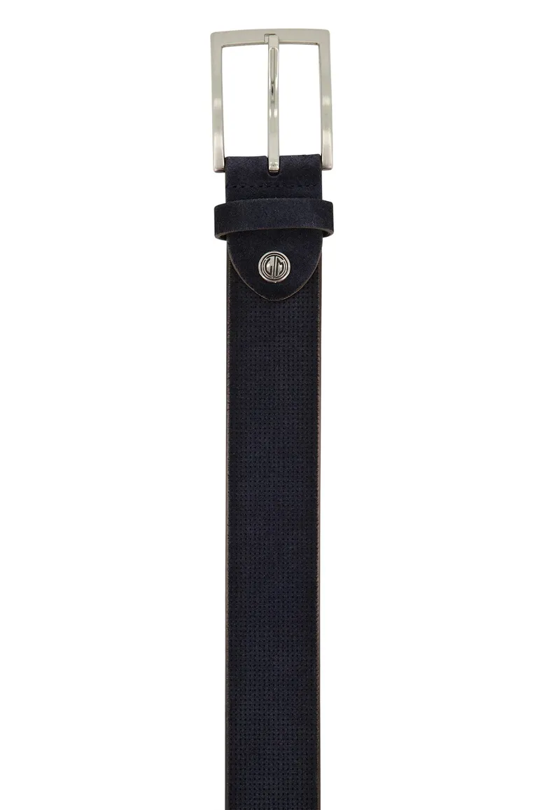 Riem Lindenmann donkerblauw uni leder