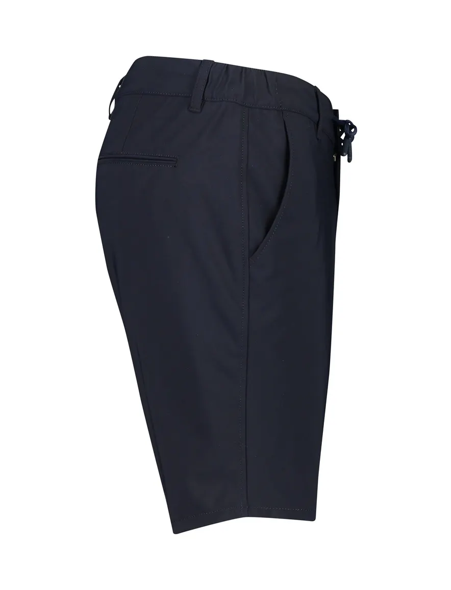 COM4 korte broek donkerblauw effen