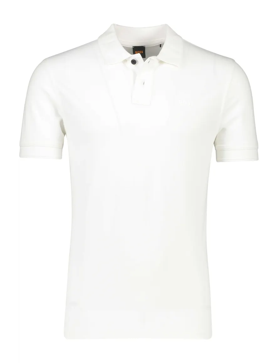 Boss Orange Prime polo normale fit wit effen katoen