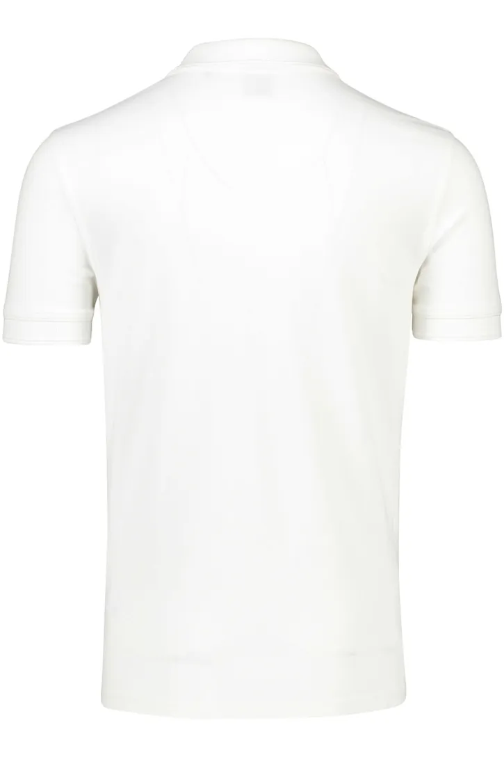 Boss Orange Prime polo wit effen katoen normale fit 2 knoops