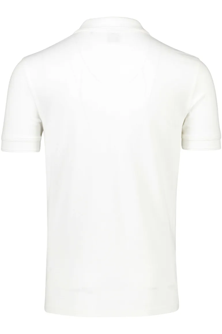 polo Hugo Boss wit effen katoen normale fit