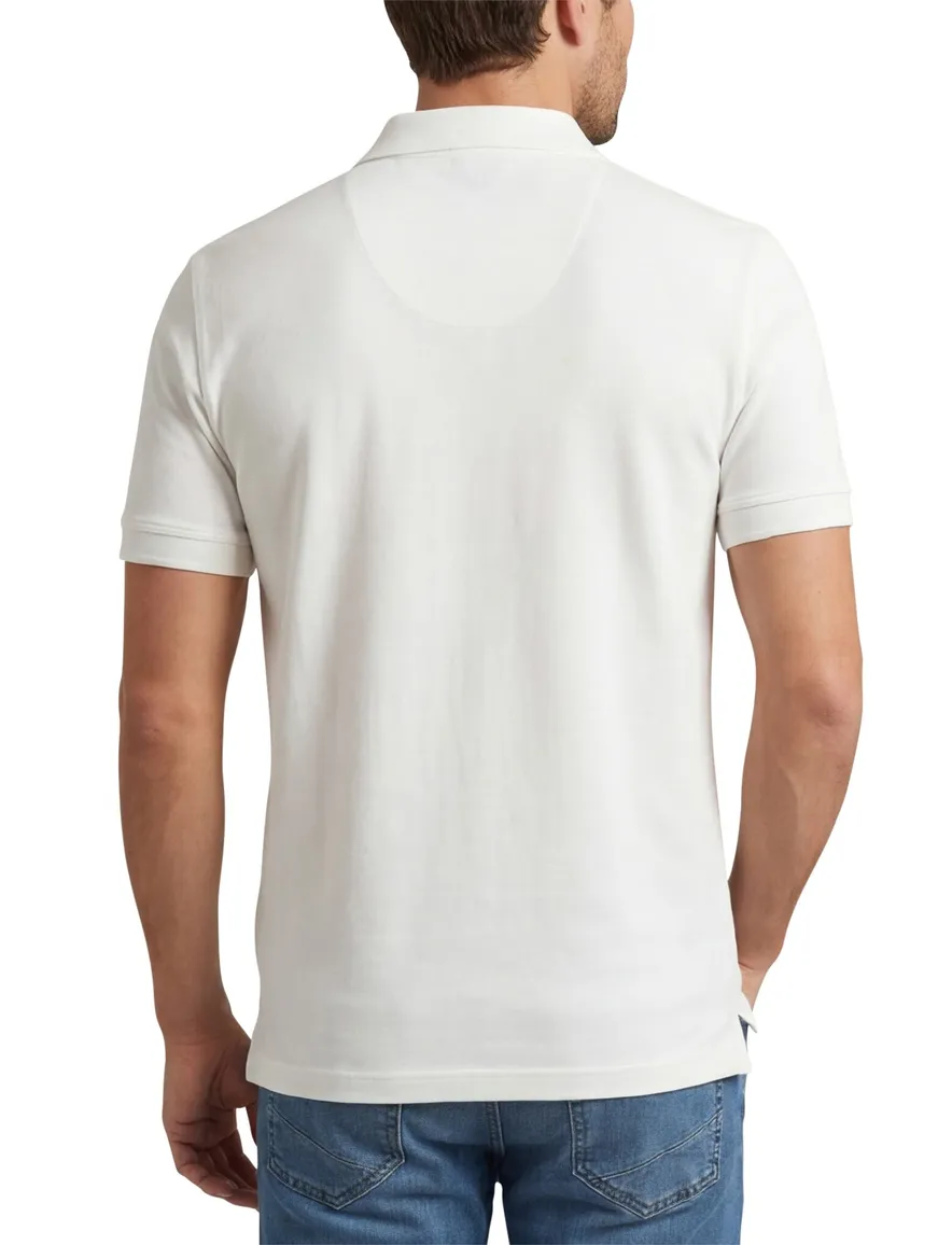 polo Hugo Boss wit effen katoen normale fit