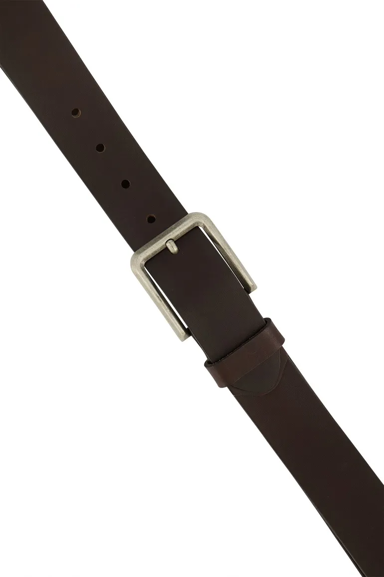 riem Lindenmann effen leer bruin