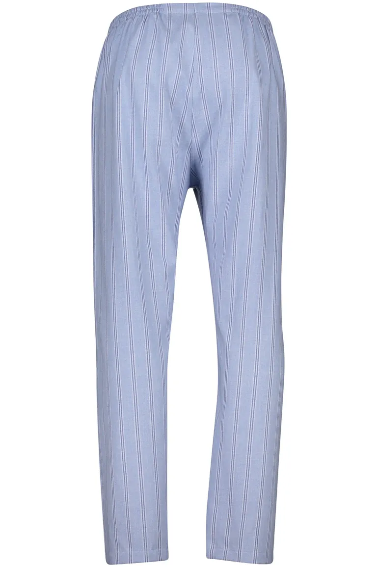 katoenen Bonsoir pyjama lichtblauw gestreept