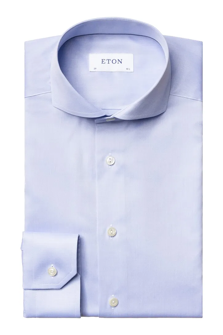 Eton business overhemd super slim fit lichtblauw cut-away