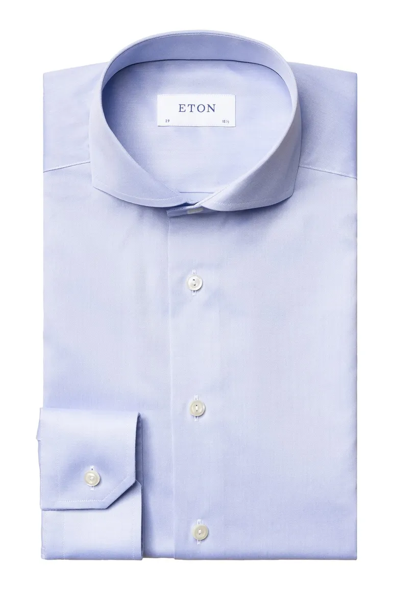 Eton business overhemd super slim fit lichtblauw cut-away