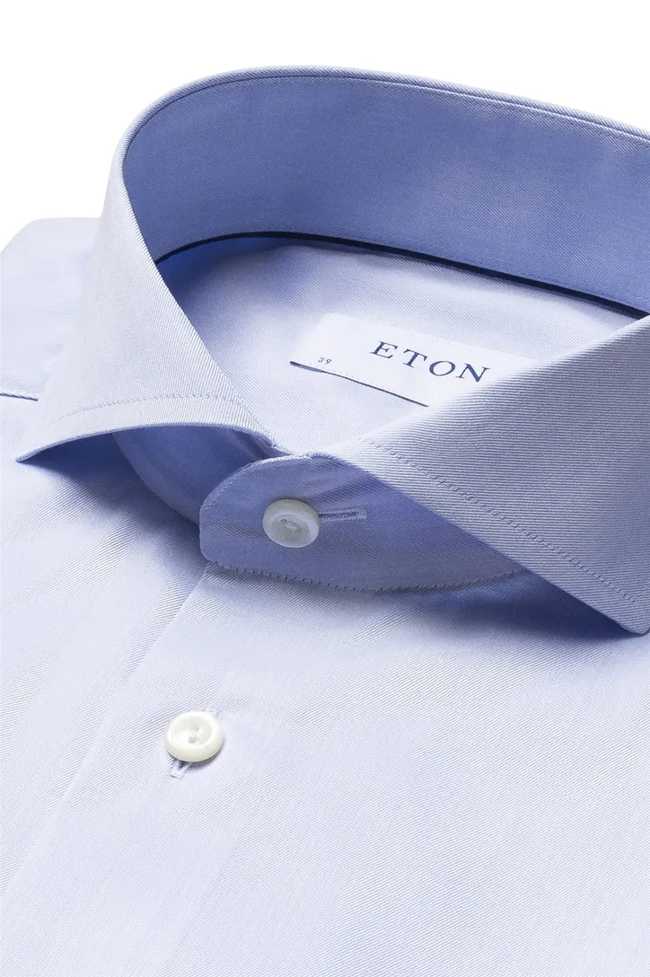 Eton business overhemd super slim fit lichtblauw cut-away